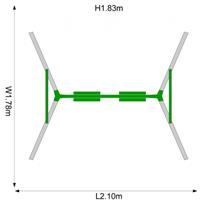 ALTALENA IN METALLO A DUE POSTI 36M+