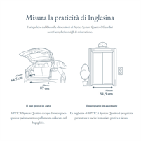 SYSTEM QUATTRO APTICA DARWIN VELVET GREY TELAIO PALLADIO BLACK